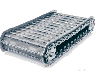 Plattenband mit Kettenräder