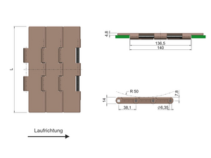 Scharnierbandkette Serie 821
