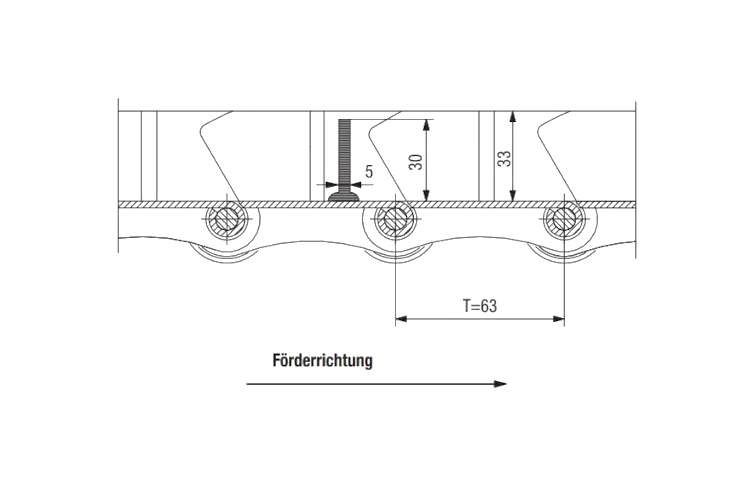 Flachstahlmitnehmer 30x5